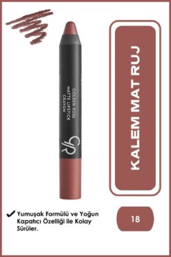 Golden Rose Matte Lipstick Crayon No:18 Capuccuno - Mat Kalem Ruj