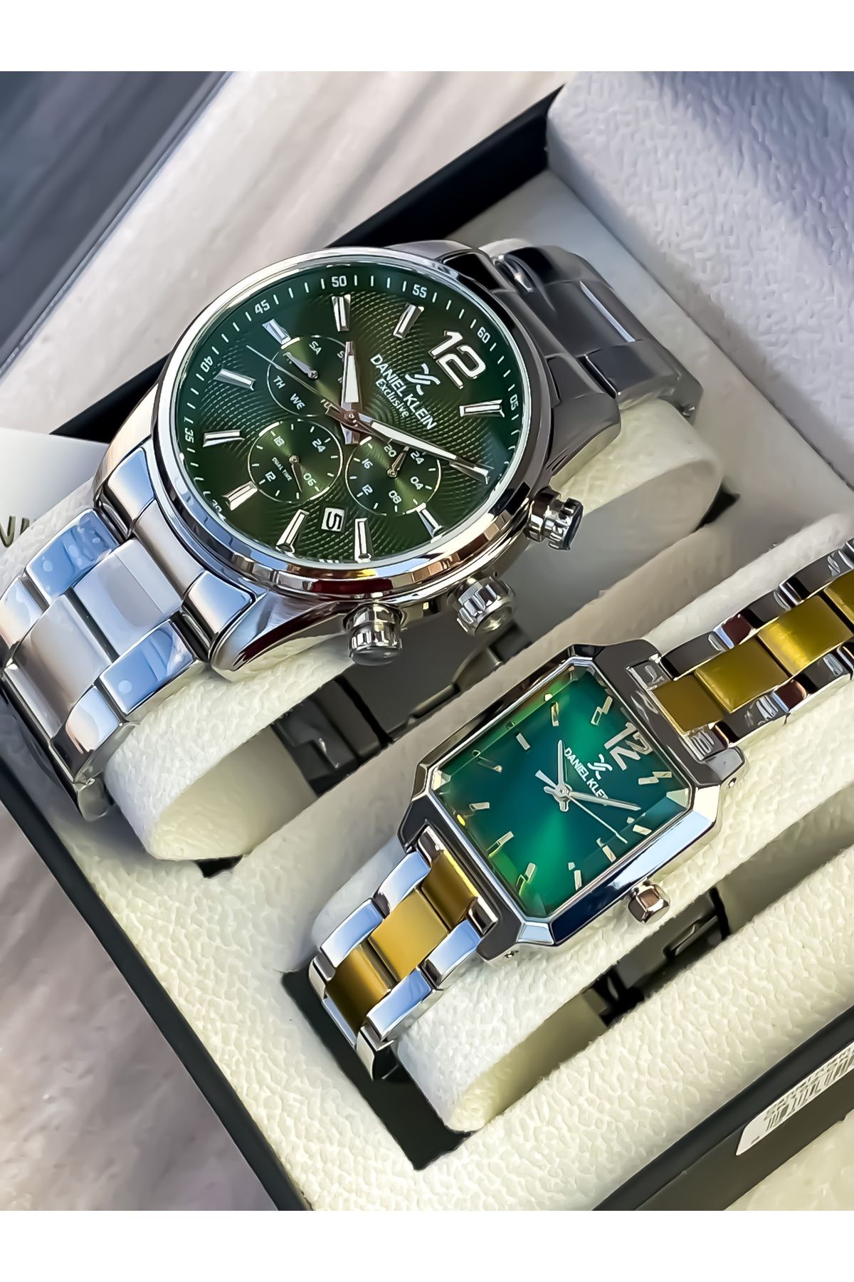 Daniel Klein Kadın Erkek Çelik Kol Saati Çift Saati Sevgili Saati Bay Saat Kombin Saat 2 Yıl Garantili - Görsel 3