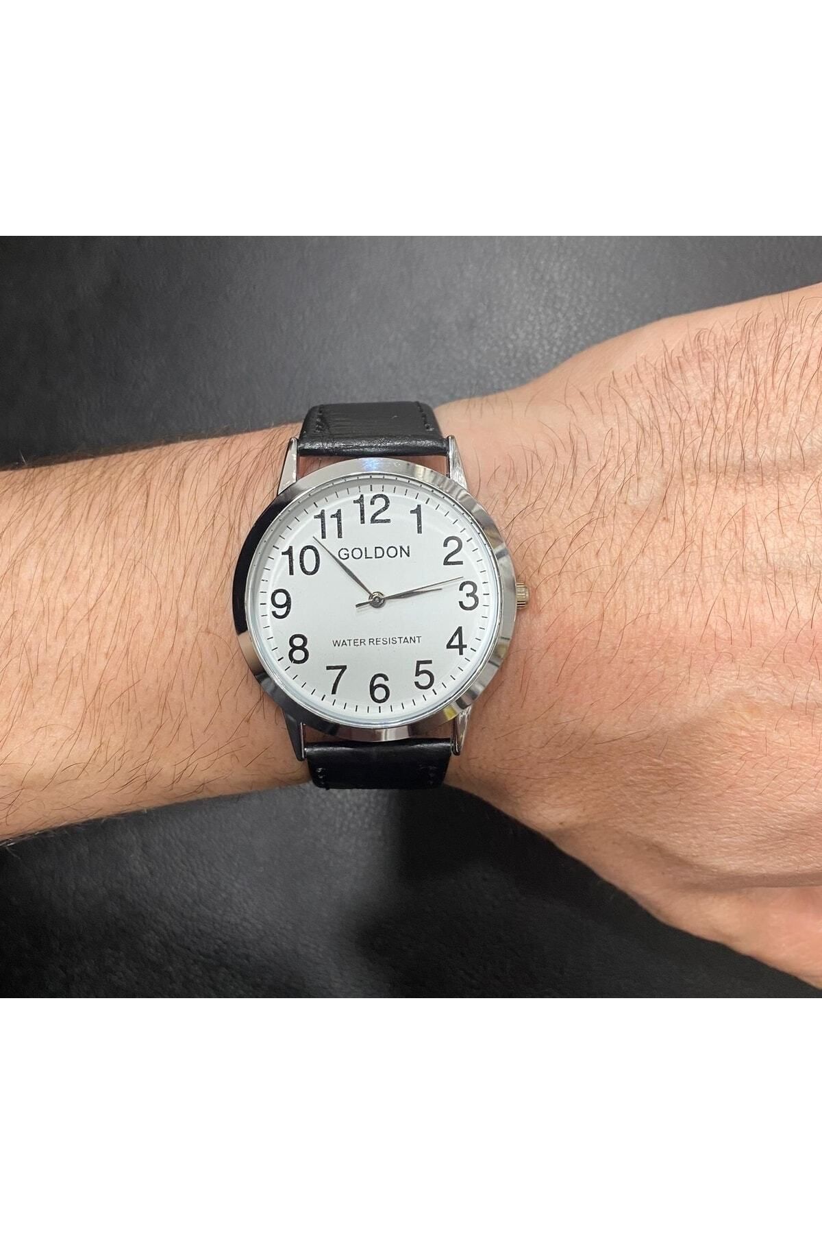 GOLDON Deri Kayışlı Kol Saati