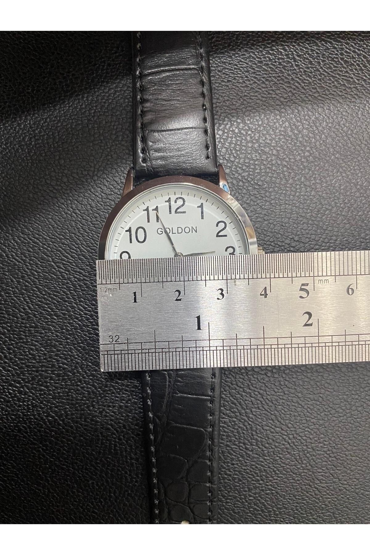 GOLDON Deri Kayışlı Kol Saati - Görsel 2