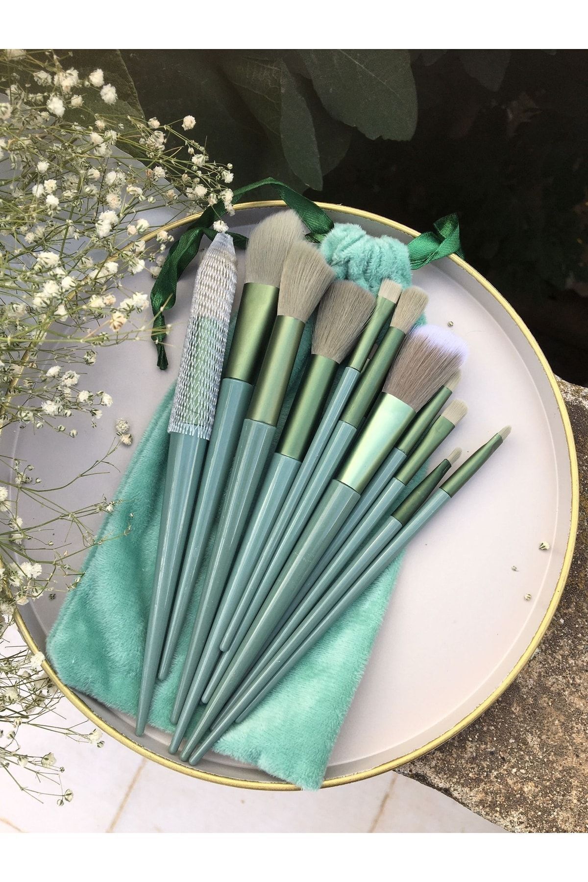 Genel Markalar Özel Fix Keseli 13'lü Yeşil Fırça Seti