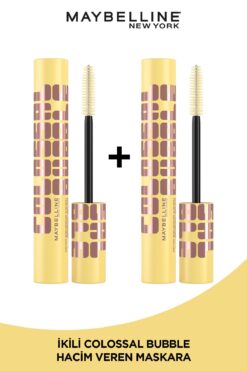 Maybelline New York İkili Colossal Bubble Hacim Veren Maskara Seti- Siyah