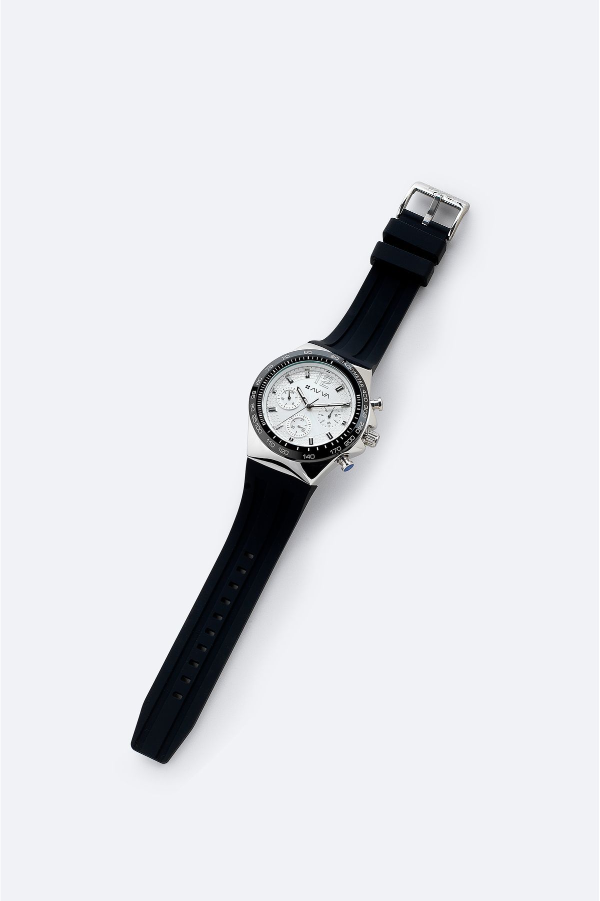 Avva Erkek Siyah - Gümüş Silikon Saat B009031 - Görsel 2