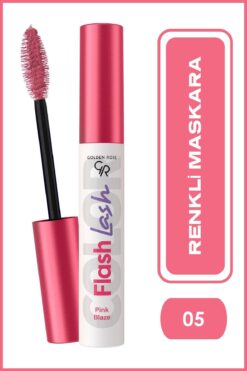Golden Rose Suya Dayanıklı,Hacim Veren Flash Lash Renkli Maskara-No:05 Pink Blaze