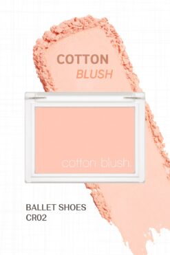 Missha Gün Boyu Kalıcı, Ciltle Bütünleşen, Kadife Dokulu Topaklanmayan Allık Cotton Blusher (BALLET SHOES)