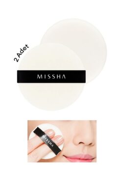 Missha Pudra Uygulaması İçin  Makyaj Süngeri (Yuvarlak) Compressed Flocking Puff 2 Adet