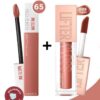 Maybelline New York Super Stay Matte Ink Likit Mat Ruj 65 Seductress & Lifter Gloss Dudak Parlatıcısı 009 Topaz