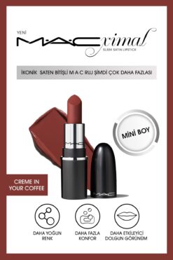 M.A.C Macximal Mini Sleek Satin Lipstick Ikonik Saten Bitişli Ruj-creme In Your Coffee 1.5gm