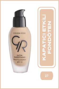 Golden Rose Satin Smoothing Fluid Foundation No: 27 Cool Sand - Kapatıcı Etkili Fondöten