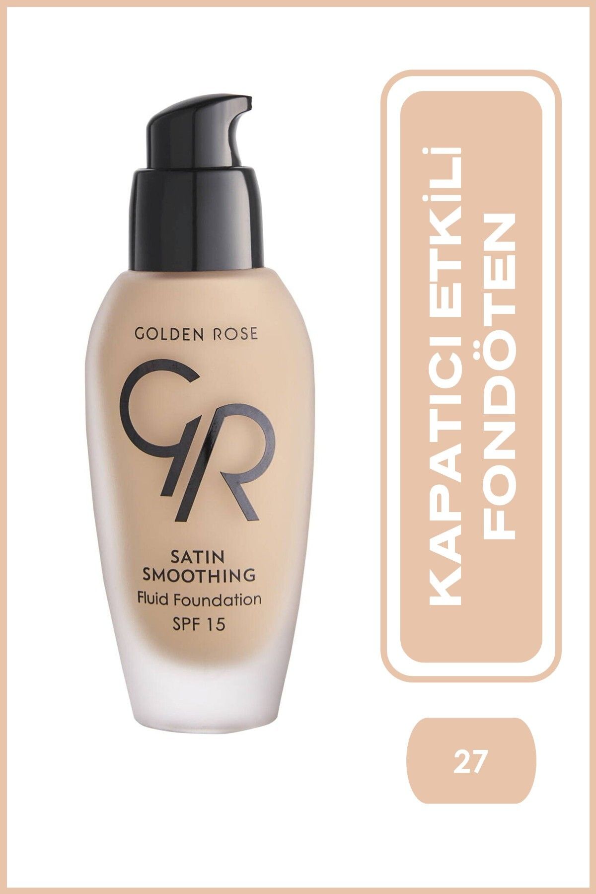 Golden Rose Satin Smoothing Fluid Foundation No: 27 Cool Sand - Kapatıcı Etkili Fondöten