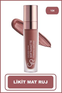 Golden Rose Soft & Matte Creamy Lipcolor No:104 Rustic Brown - Likit Mat Ruj