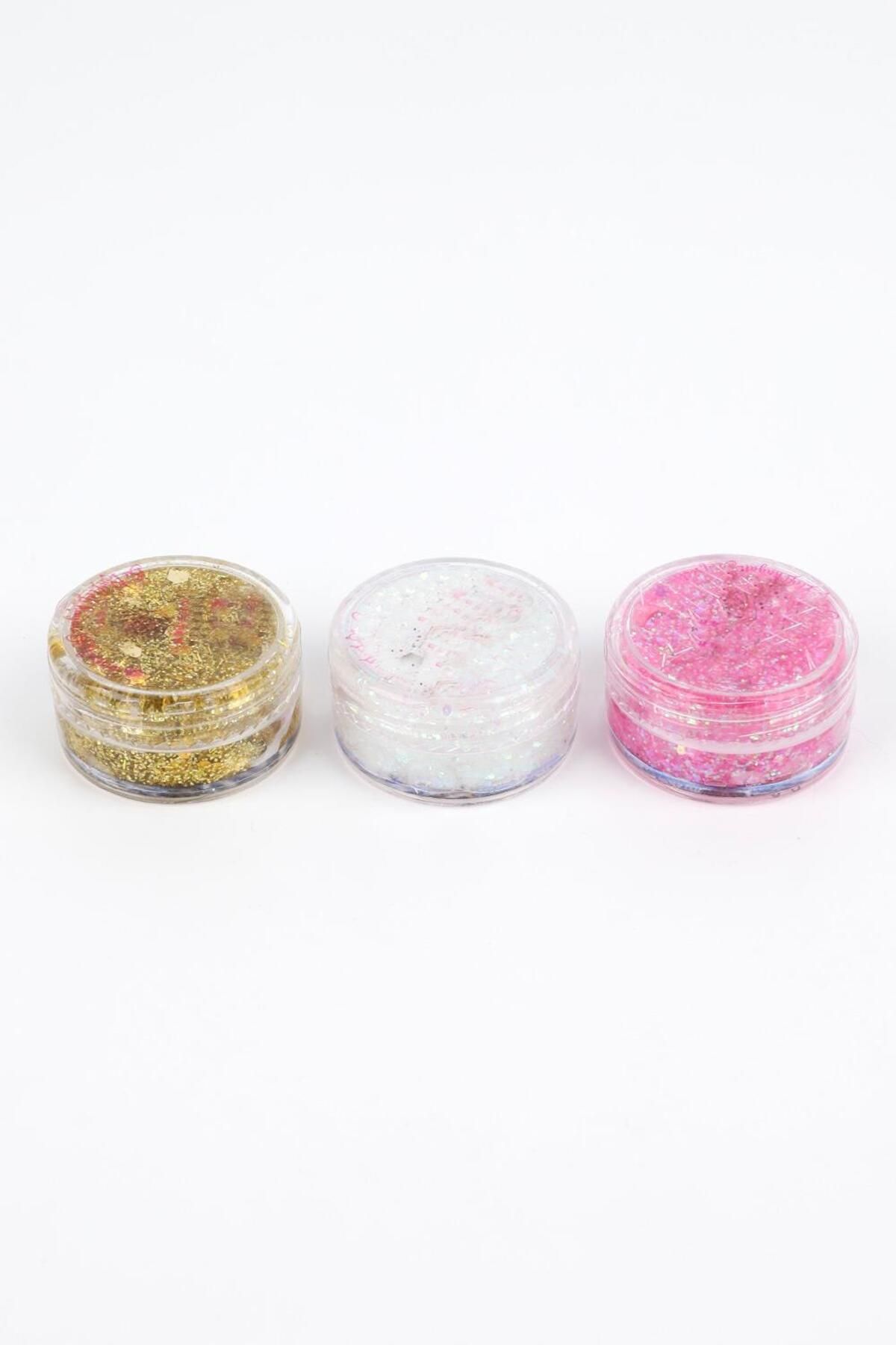 Le Mabelle Altın Pembe Beyaz Glitter Simli Kız Çocuk Jel Far - Görsel 2