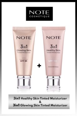NOTE 3 in 1 Tinted Ton Eşitleyici 50 SPF Krem & 3 in 1 Glowing Skin Tinted Işıltılı 50 SPF Makyaj Seti