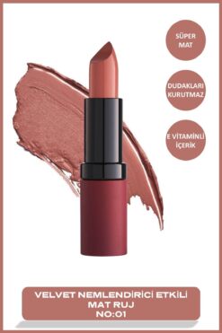 Golden Rose Velvet Matte Lipstick No:01 Brown Nude - Mat Ruj