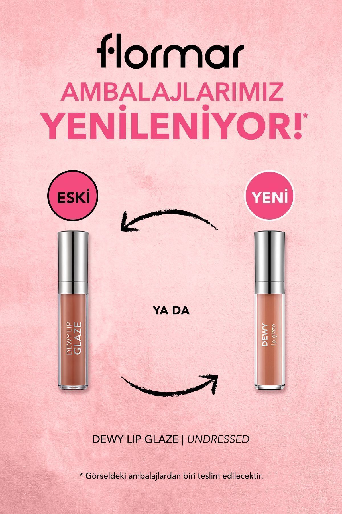 Flormar Besleyici Dudak Parlatıcısı - Dewy Lip Glaze - 004 Undressed-8682536068079 - Görsel 2