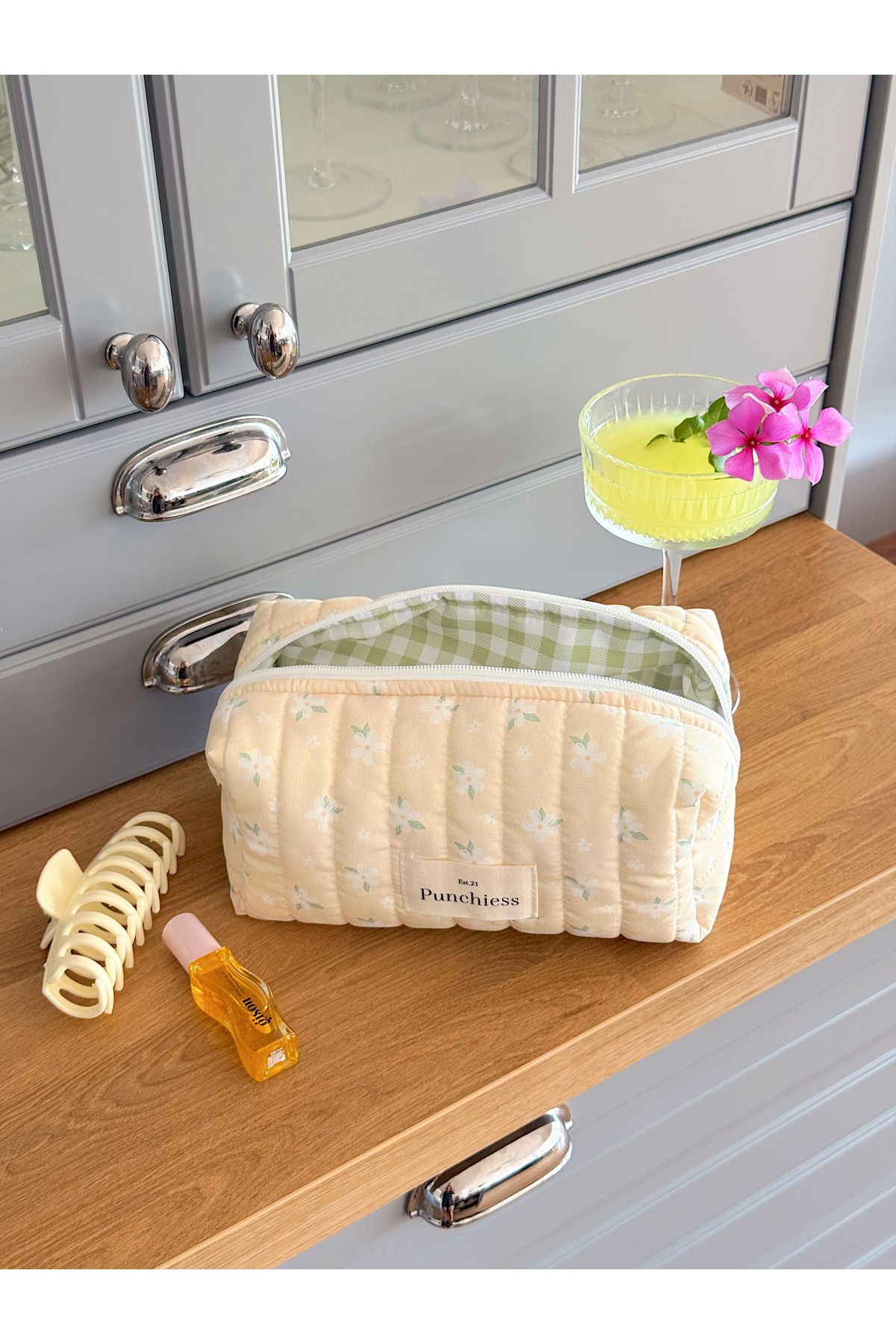 Punchiess Buttercream Blossom Makyaj Çantası Büyük Boy