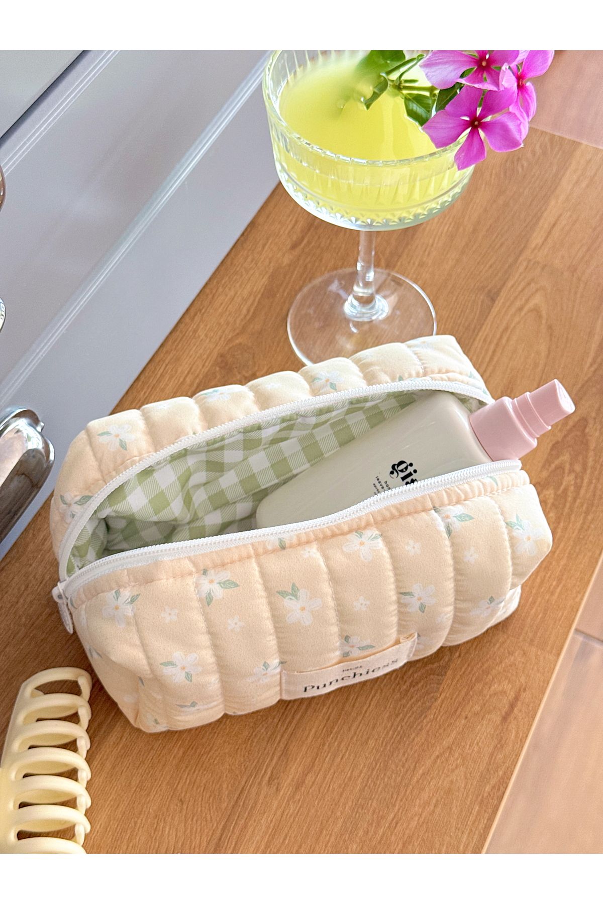 Punchiess Buttercream Blossom Makyaj Çantası Büyük Boy - Görsel 2