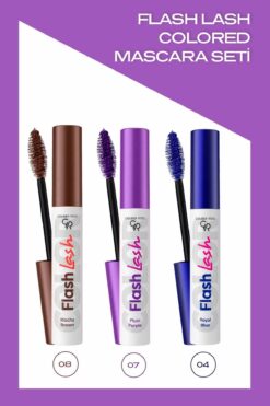 Golden Rose Flash Lash Colered Mascara - 3'lü Renkli Maskara Seti - No : 04 - 07 - 08