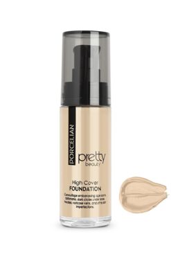 Pretty Beauty Porselen Kapatıcı Fondöten (NO1 AÇIK TEN) Yağsız Yoğun Kıvamlı