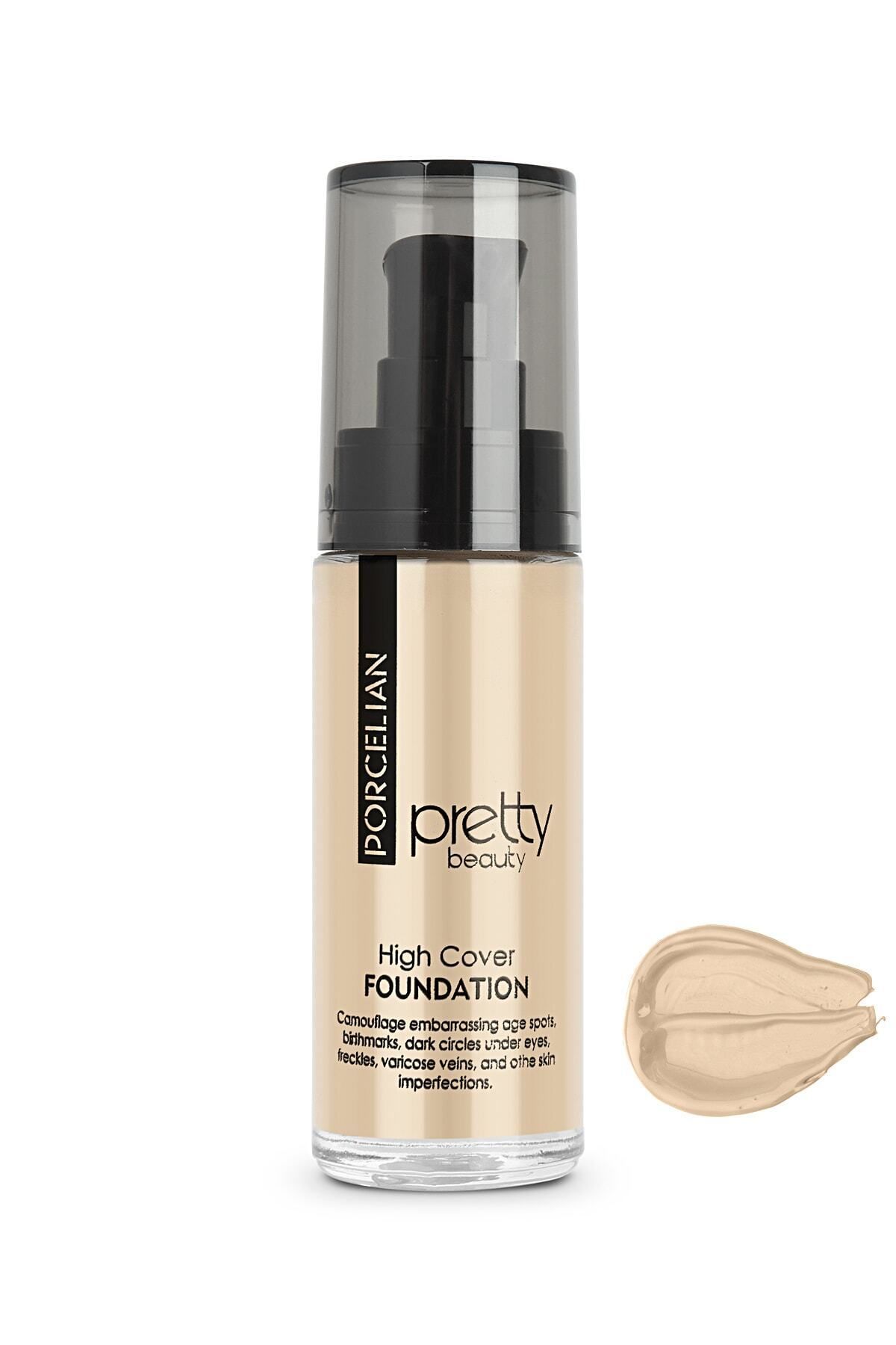 Pretty Beauty Porselen Kapatıcı Fondöten (NO1 AÇIK TEN) Yağsız Yoğun Kıvamlı