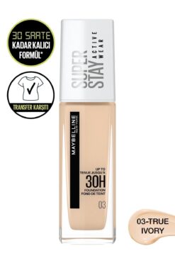 Maybelline New York Super Stay Active Wear 30h Fondöten 03 True Ivory