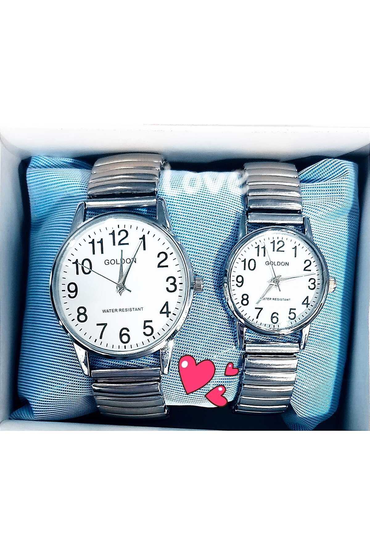 GOLDON YAYLI KORDON VİNTAGE ÇİFT SAATİ