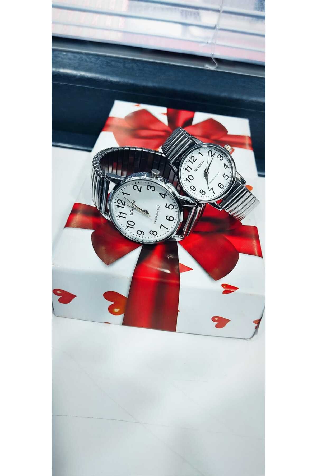 GOLDON YAYLI KORDON VİNTAGE ÇİFT SAATİ - Görsel 2