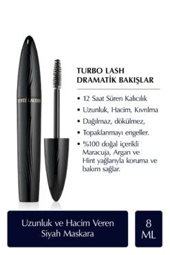 Estee Lauder Siyah Maskara - Turbo Lash Hacim ve Uzunluk Veren Maskara - 8ml
