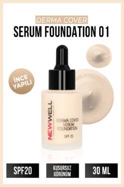 New Well Derma Cover Serum Foundation - Açık Renk Tonu - No:01