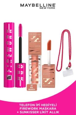 Maybelline New York Firework Maskara & Sunkisser Işıltılı Likit Allık 03 Sol Search- Hediyeli Makyaj Seti