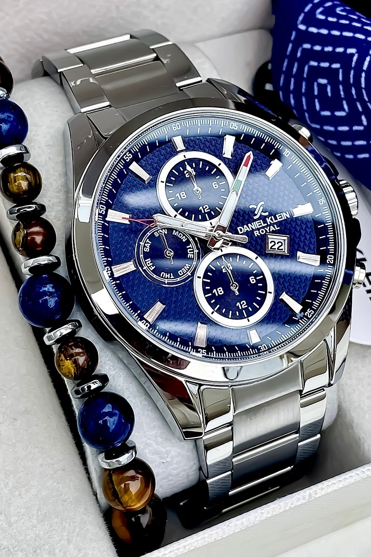 Daniel Klein Orijinal Su Geçirmez Erkek Çelik Kol Saati Bileklik - Görsel 2