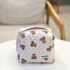Batekso Mini Ayıcık Desenli Makyaj Çantası Küçük Boy