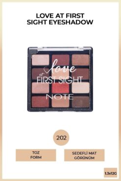 NOTE Love At First Sight Eyeshadow Mat Ve Işıltılı Toz Göz Far Paleti - 202 Instant Lovers