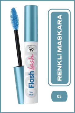 Golden Rose Suya Dayanıklı,Hacim Veren Flash Lash Renkli Maskara- No:03 Sky Blue