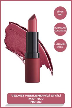 Golden Rose Velvet Matte Lipstick No:02 Antique Rose - Mat Ruj