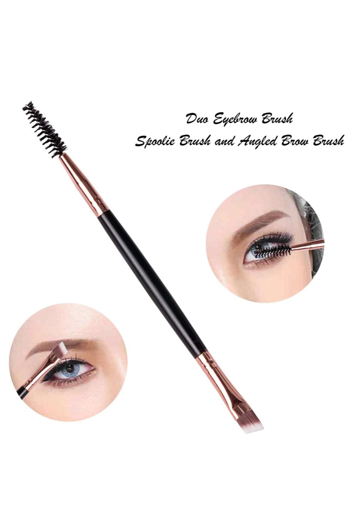 Sibelon Açılı Kaş Kirpik Fırçası Çift Taraflı - Görsel 2