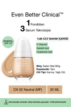 Clinique Even Better Clinical™ Serum Fondöten Spf 20 - Renk: Cn 52 Neutral (MF) - 30ml