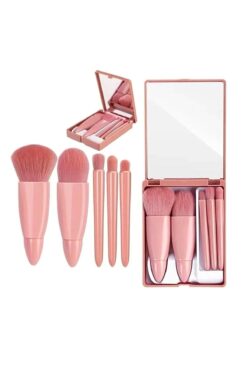 Roesıa Rose Cosmetics Rose Kutulu Lüks 5'li Aynalı Fırça Seti Allık Far Fırçası
