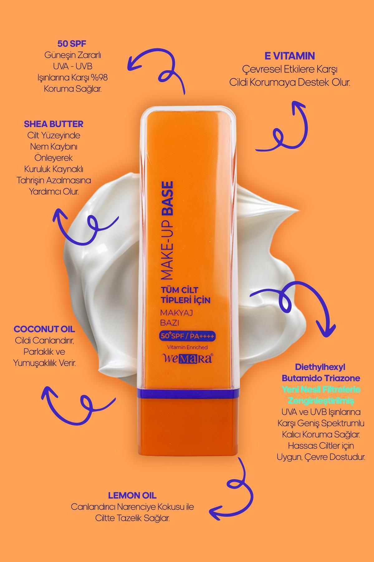 Mara Makyaj Altı Baz Tum Cılt Tıplerı Icın 50 Spf 50 ml