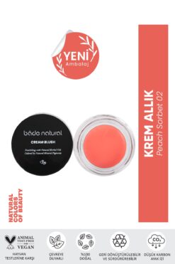 Bade Natural Krem Allık Peach Sorbet 02 %100 Doğal