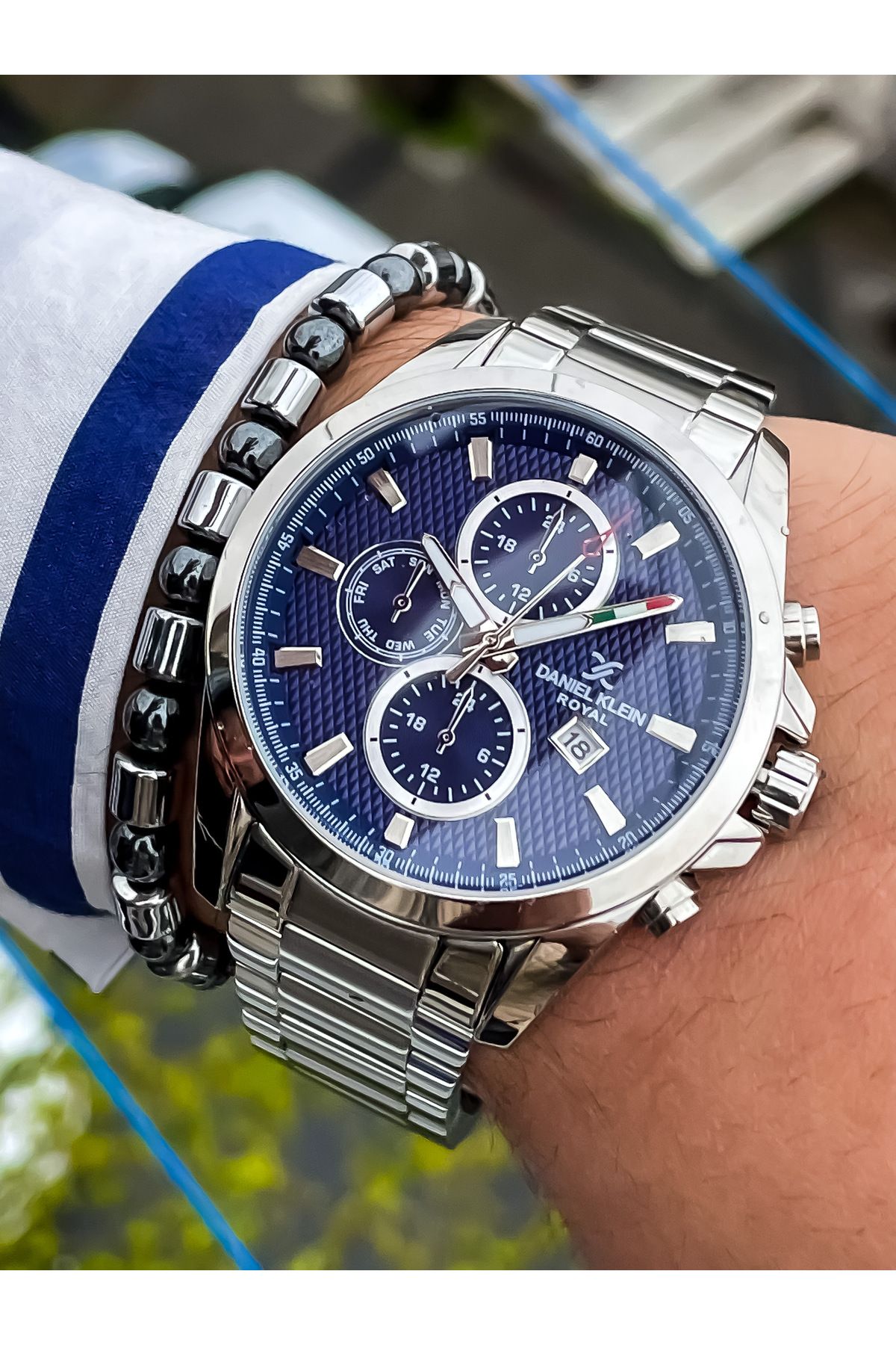 Daniel Klein Yeni Sezon Gümüş Renk Çelik Erkek Kol Saati 3atm Su Geçirmez Bileklik Hediyeli Babalar Günü Hediyesi - Görsel 3