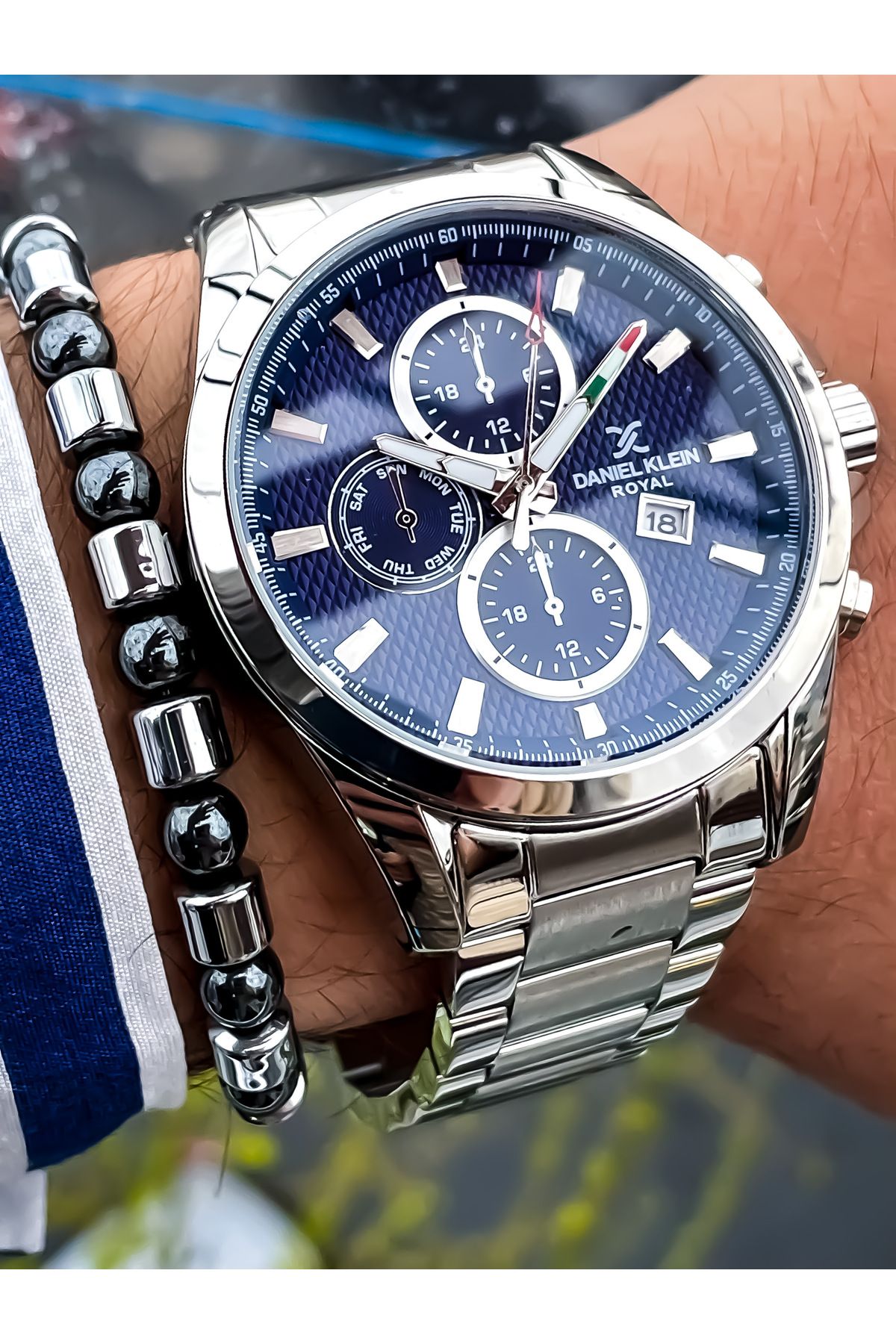 Daniel Klein Yeni Sezon Gümüş Renk Çelik Erkek Kol Saati 3atm Su Geçirmez Bileklik Hediyeli Babalar Günü Hediyesi - Görsel 4