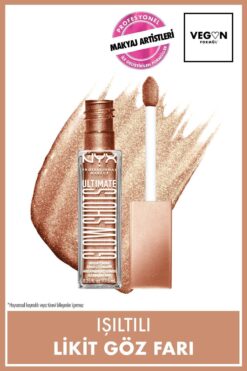 NYX Professional Makeup Ultimate Glow Shots Işıltılı Likit Göz Farı - 06 Golden Goji