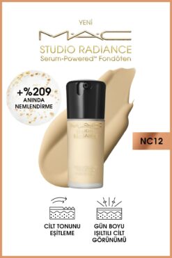 M.A.C Studio Radiance Serum-powered™ Işıltılı Bitişli Cilt Bakımı Etkili Fondöten - Nc12 - 30ml