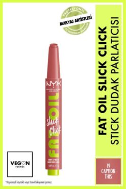NYX Professional Makeup Fat Oil Slick Click Parlatıcı Dudak Balmı - 19 Caption This