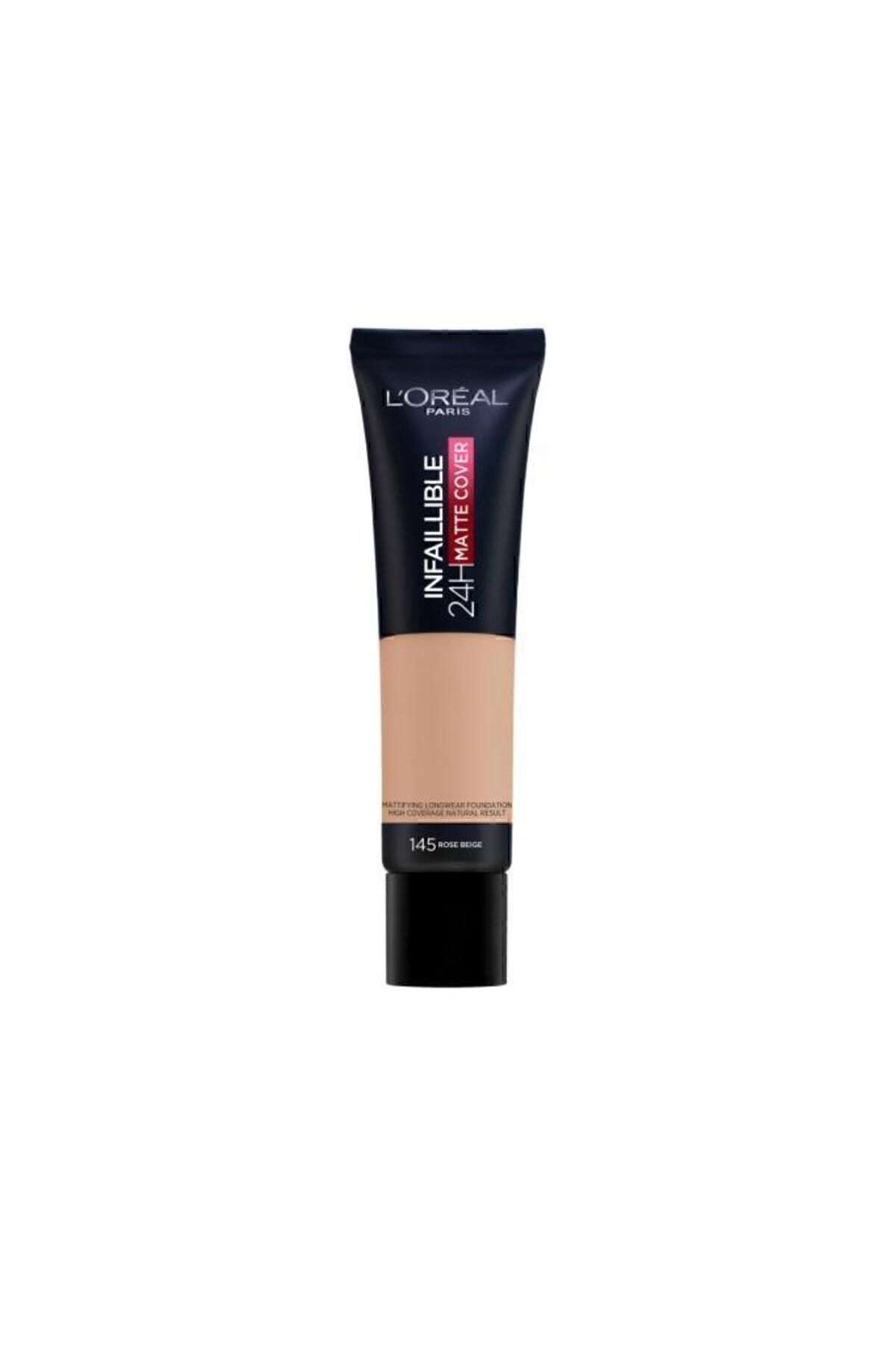 L'Oreal Paris L'oréal Paris Infaillible 24h Matte Cover Yüksek Kapatıcı Fondöten - 145 Rose Beige
