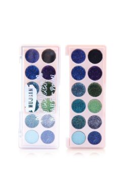 MUJGAN 12'li Glitter Paleti Blue Berry Mavi
