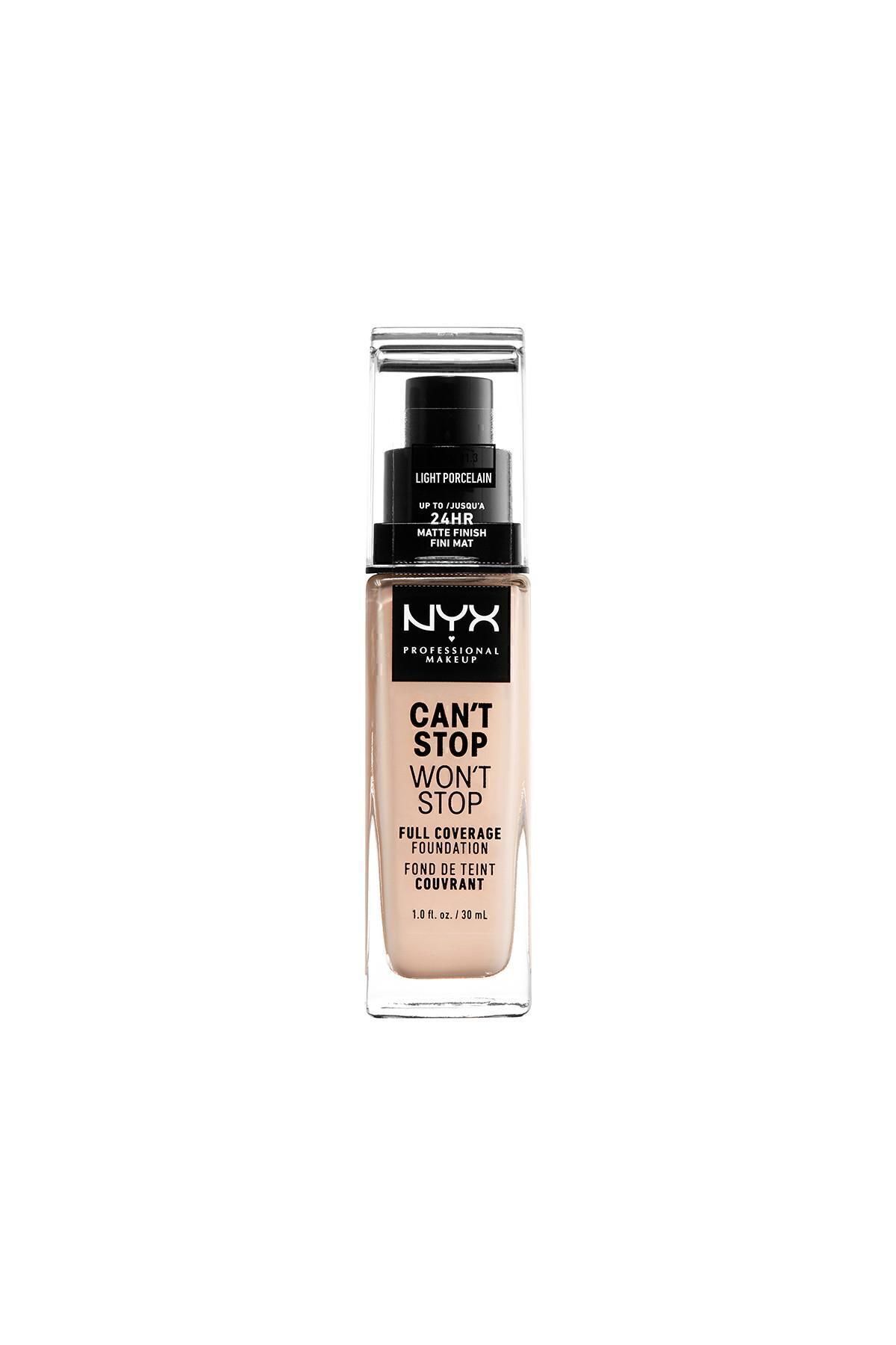 NYX Professional Makeup Fondöten - Can't Stop Won't Stop Full Coverage Foundation 1.3 Light Porcelain 30 ml 800897181147
