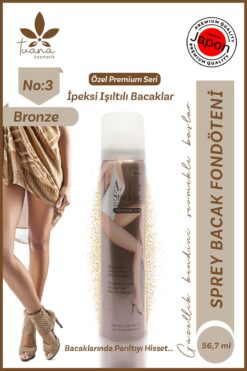 Tuana Kozmetik Air Stocking Ipek Tozlu, Nemlendirici, Bacak Spreyi Bronzlaştırıcı Etki Vücut Sprey 56.7g Bronze