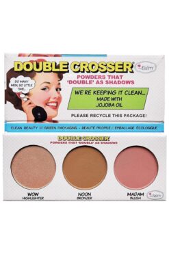 the balm Double Crosser Altın Rengi Aydınlatıcı Nötr Mat Bronzlaştırıcı Ve Pembe Leylak Rengi Allık